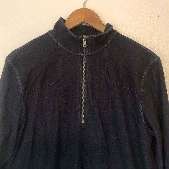 MERREL Selectwick 3/4 Zip Navy Sweater Medium - Picture 3 of 15